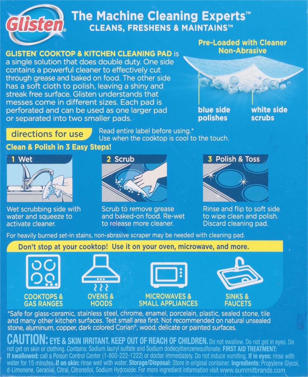 slide 9 of 11, Glisten Select A Size Cooktop & Kitchen Fresh Lemon Cleaning Pads Large/Small 1 ea, 1 ct