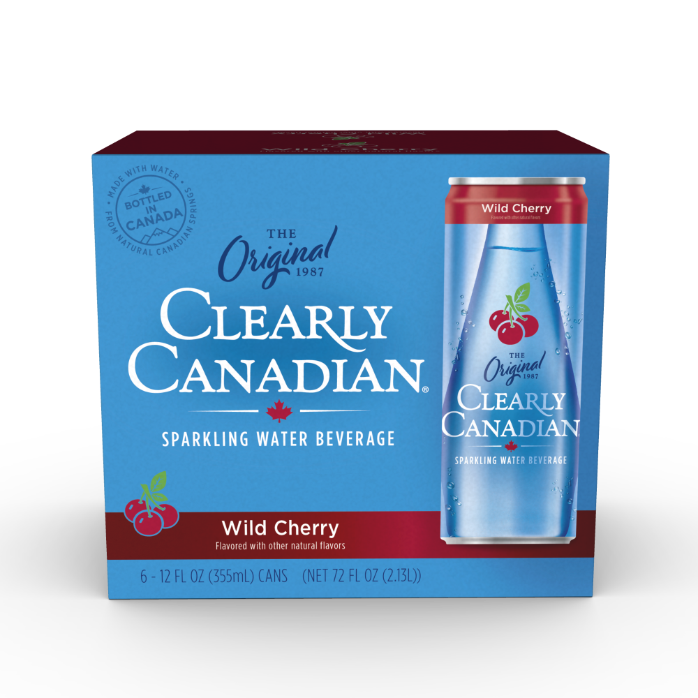 slide 1 of 2, Clearly Canadian Wild Cherry - 12 oz, 6 ct; 12 oz