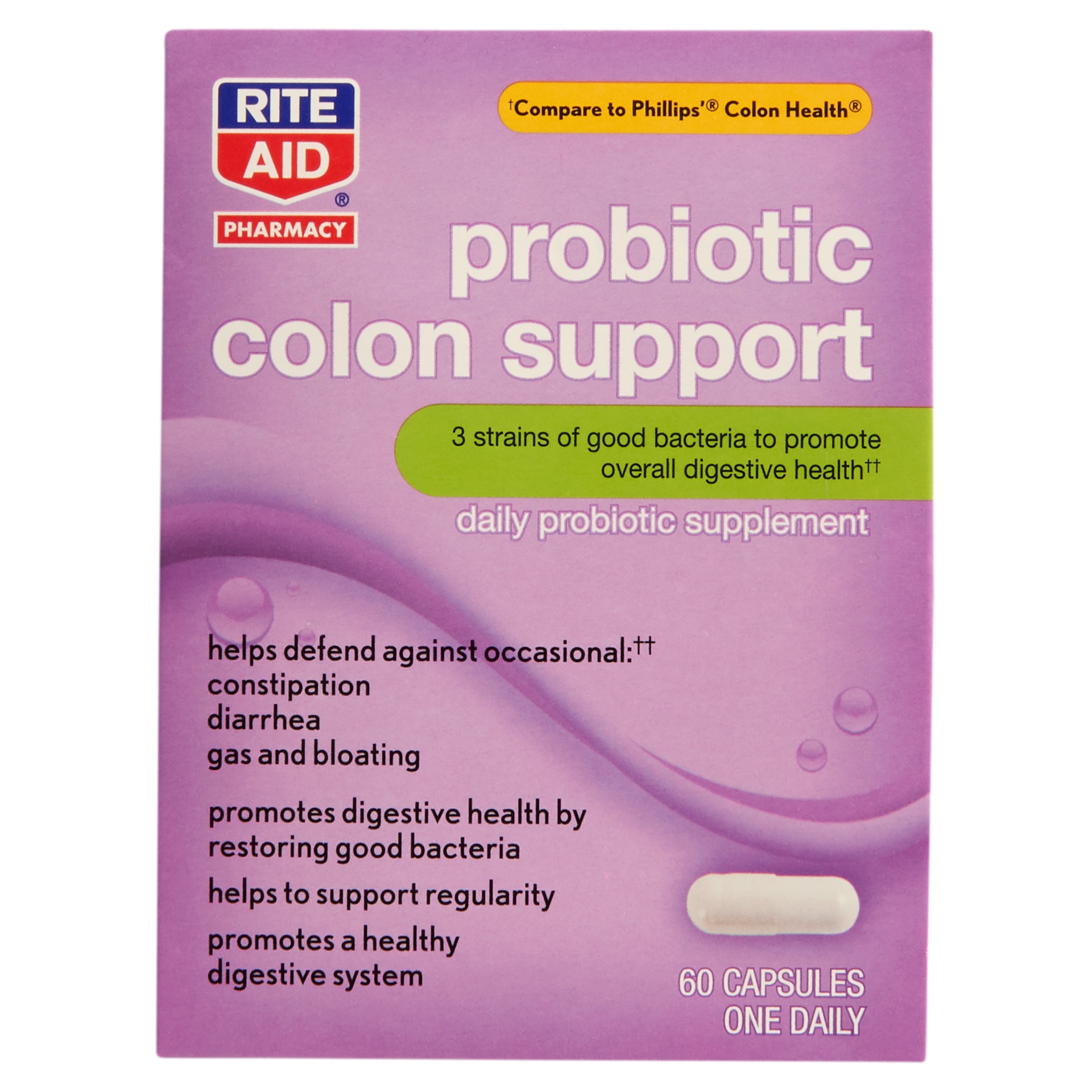 slide 1 of 4, Rite Aid Ra Probiotic Colon Cap, 60 ct