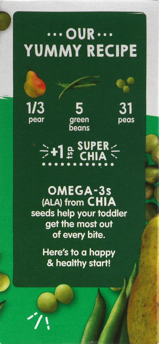 slide 6 of 12, Happy Tot Organics Super Foods 4 (Tots & Tykes) 4 Pack Organic Pears, Green Beans & Peas Fruit & Veggie Blend 4 ea, 4 ct