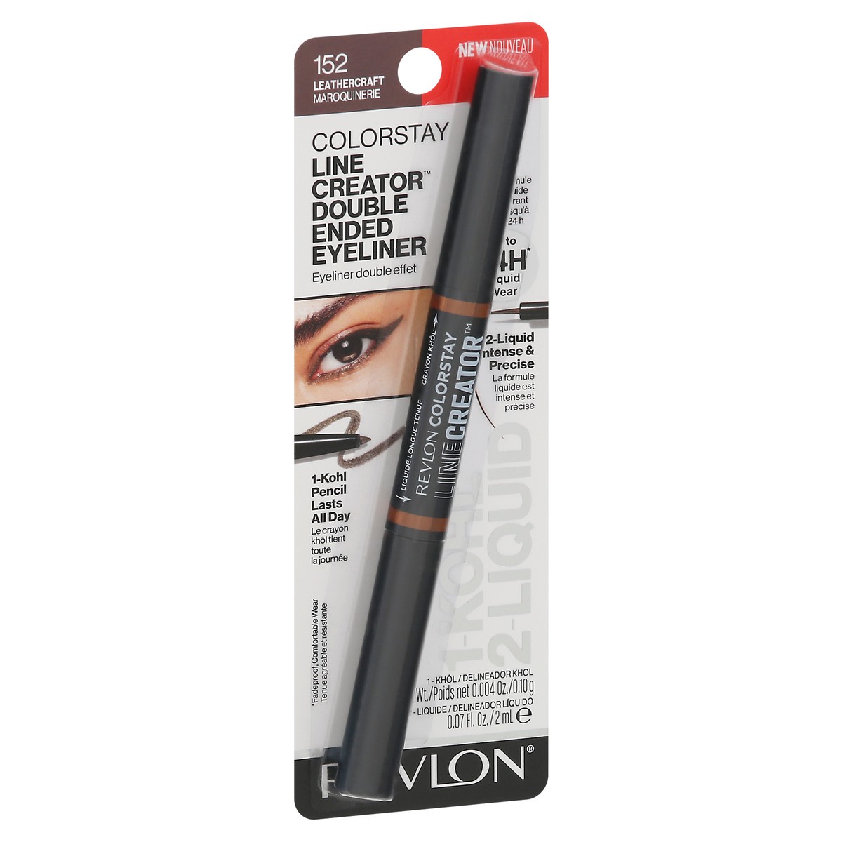 slide 12 of 12, ColorStay Line Creator 152 Leathercraft Double Ended Eyeliner 1 ea, 1 ct