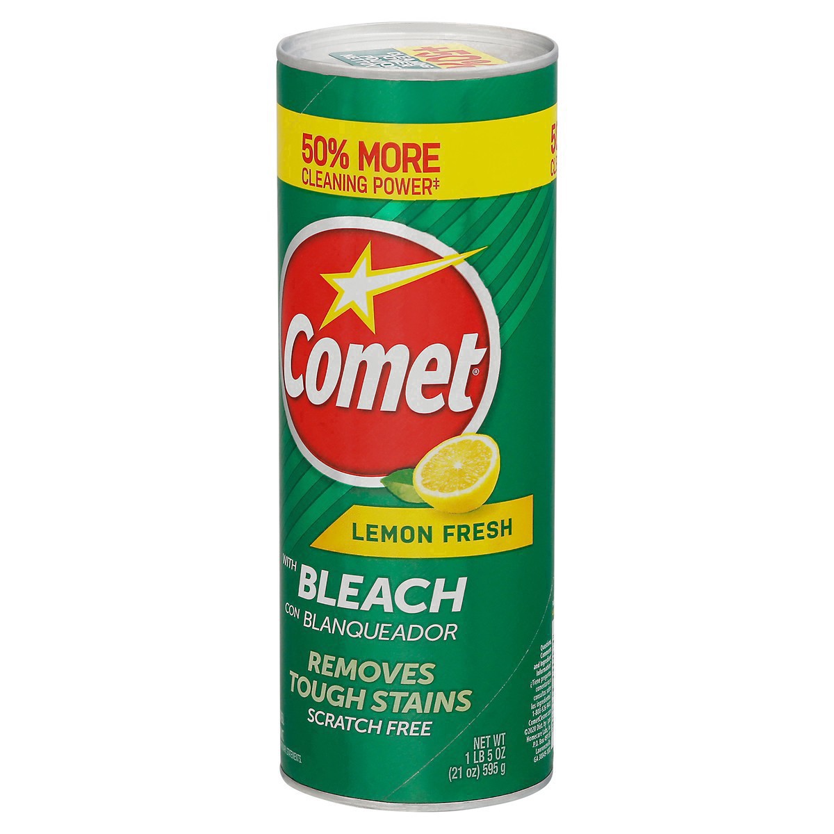 slide 13 of 15, Comet Cleanser Lemon Scent with Bleach, 21 oz
