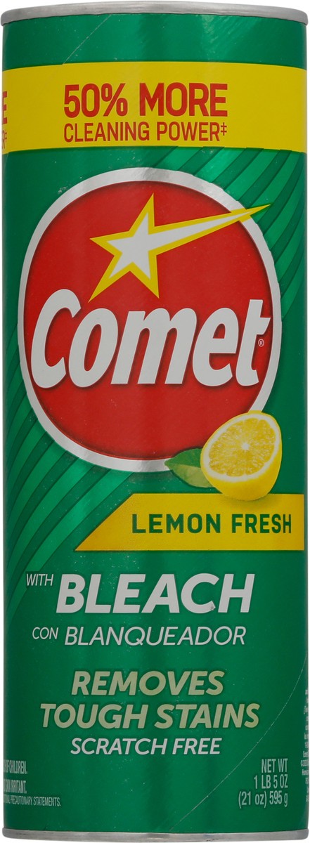 slide 1 of 15, Comet Cleanser Lemon Scent with Bleach, 21 oz