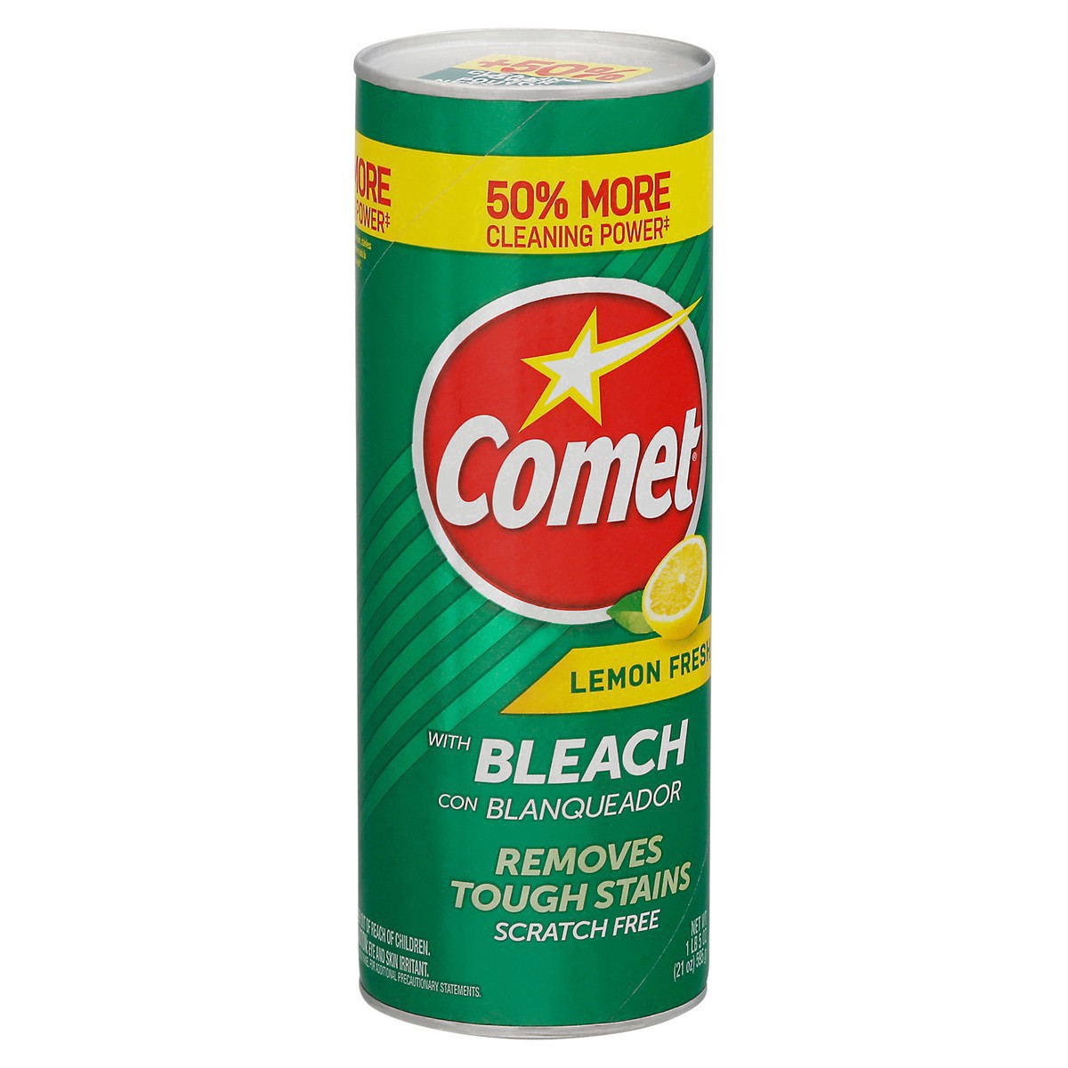 slide 15 of 15, Comet Cleanser Lemon Scent with Bleach, 21 oz
