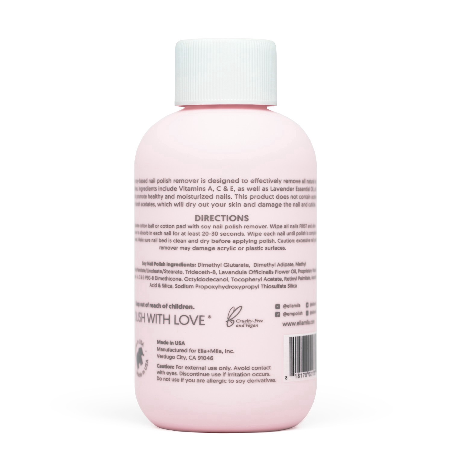 slide 10 of 13, ella+mila Soy Nail Polish Remover - Lavender - 4 fl oz, 4 fl oz