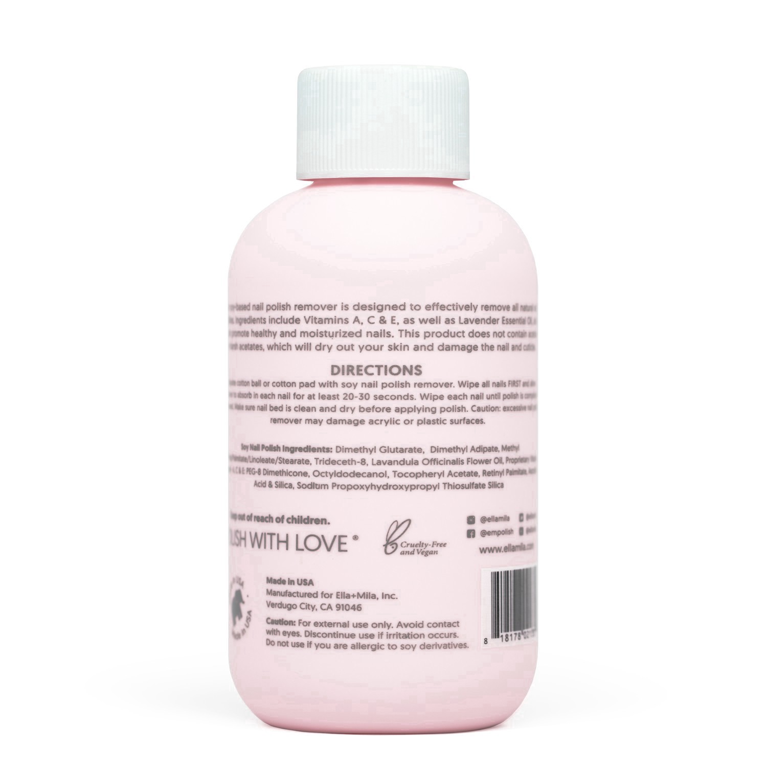 slide 4 of 13, ella+mila Soy Nail Polish Remover - Lavender - 4 fl oz, 4 fl oz