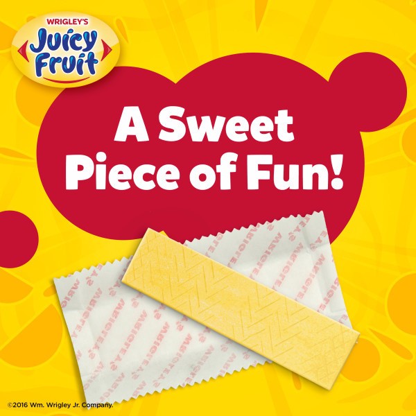 slide 5 of 5, Juicy Fruit Original Bubble Gum, 5-Piece Single Pack, 5 pc