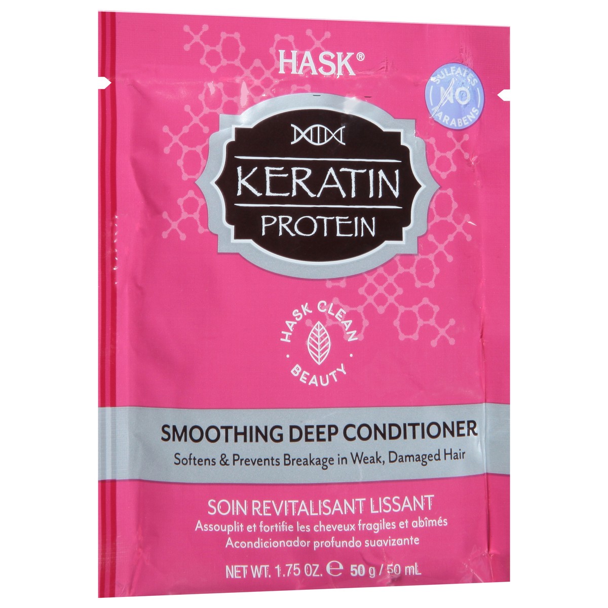 slide 2 of 9, Hask Keratin Protein Smoothing Deep Conditioner 1.75 oz, 1.75 oz