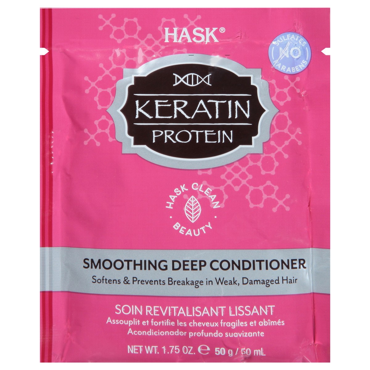 slide 1 of 9, Hask Keratin Protein Smoothing Deep Conditioner 1.75 oz, 1.75 oz