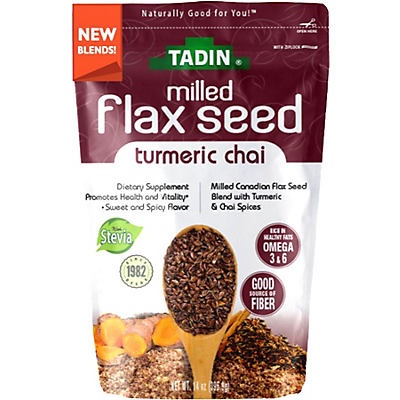 slide 1 of 1, Tadin Flax Seed with Tumeric Chai, 14 oz