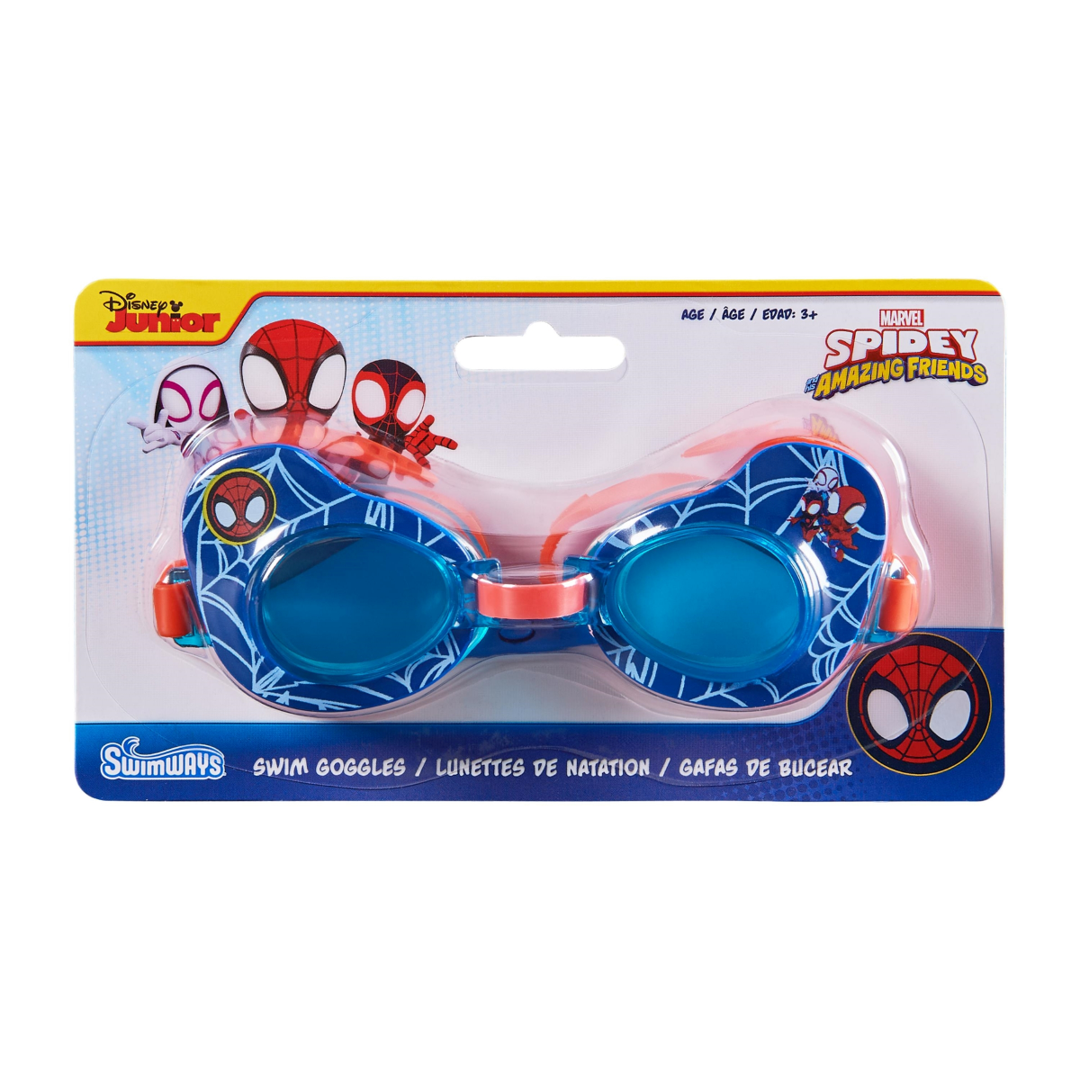 slide 4 of 7, Swimways Swim Goggle Assortment - Ariel, Spidey, Chase, Minnie, Bluey, 1 ct