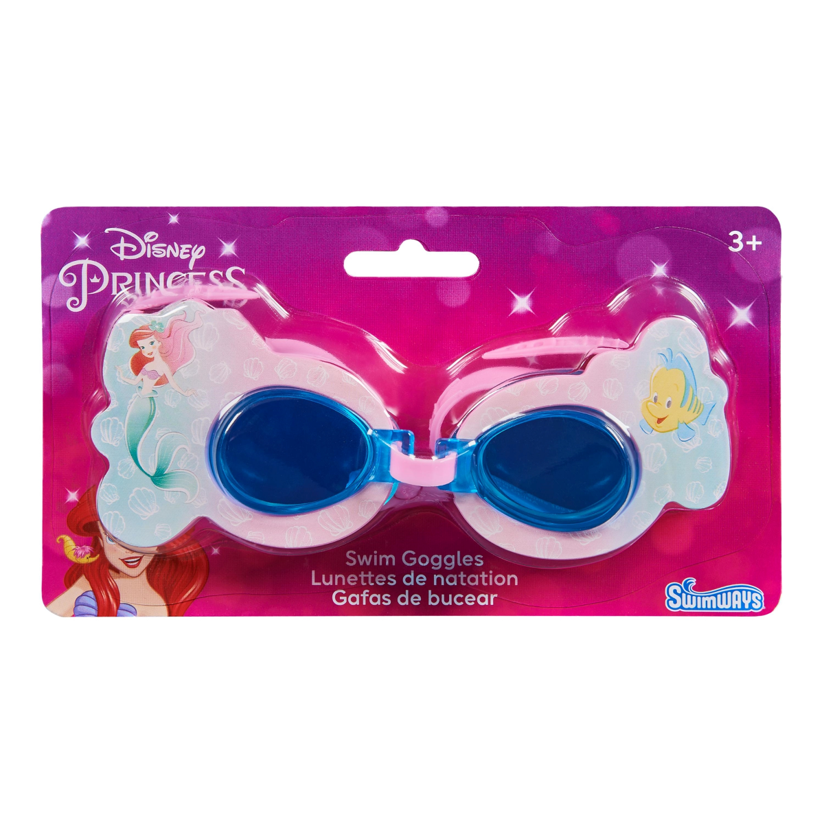 slide 6 of 7, Swimways Swim Goggle Assortment - Ariel, Spidey, Chase, Minnie, Bluey, 1 ct