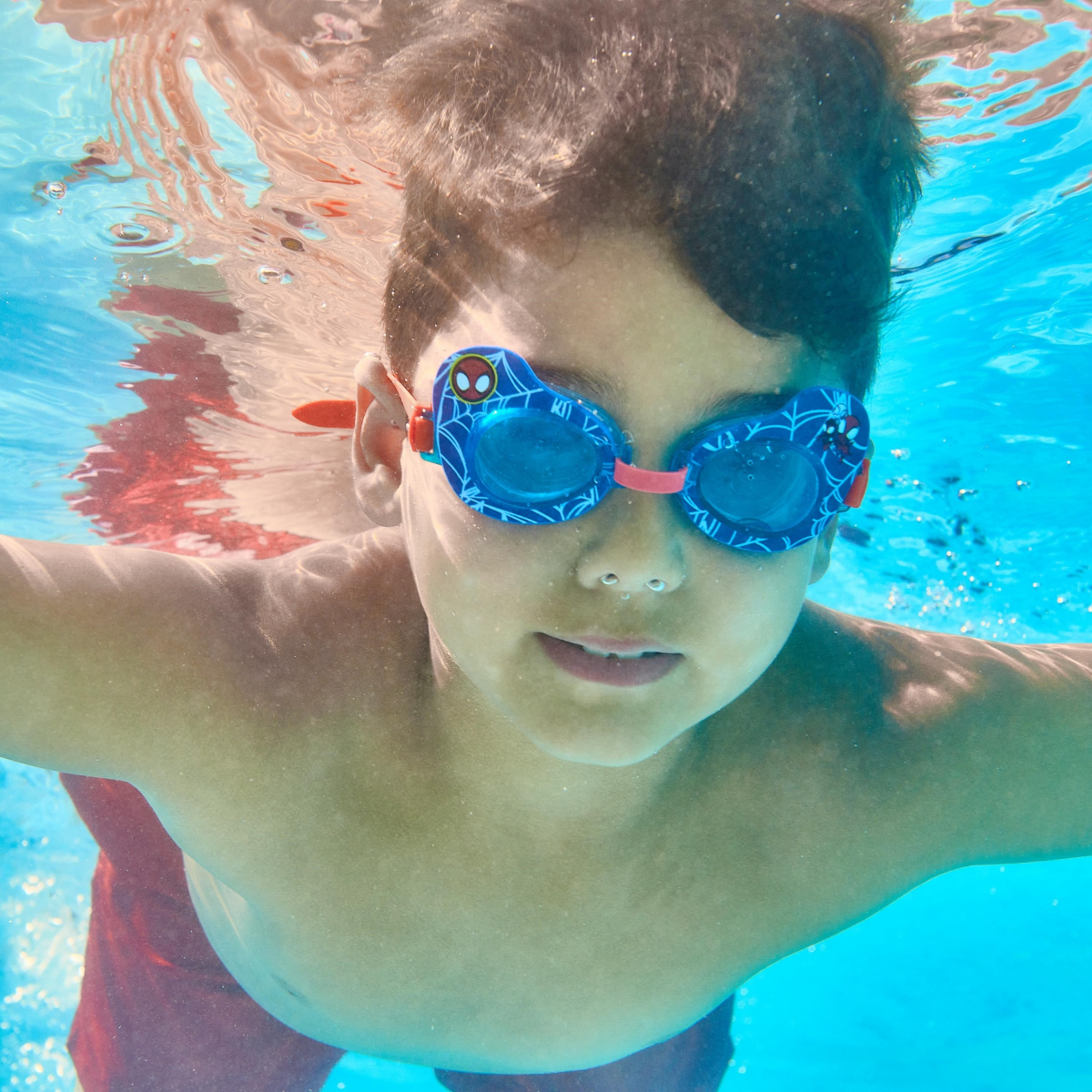 slide 3 of 7, Swimways Swim Goggle Assortment - Ariel, Spidey, Chase, Minnie, Bluey, 1 ct