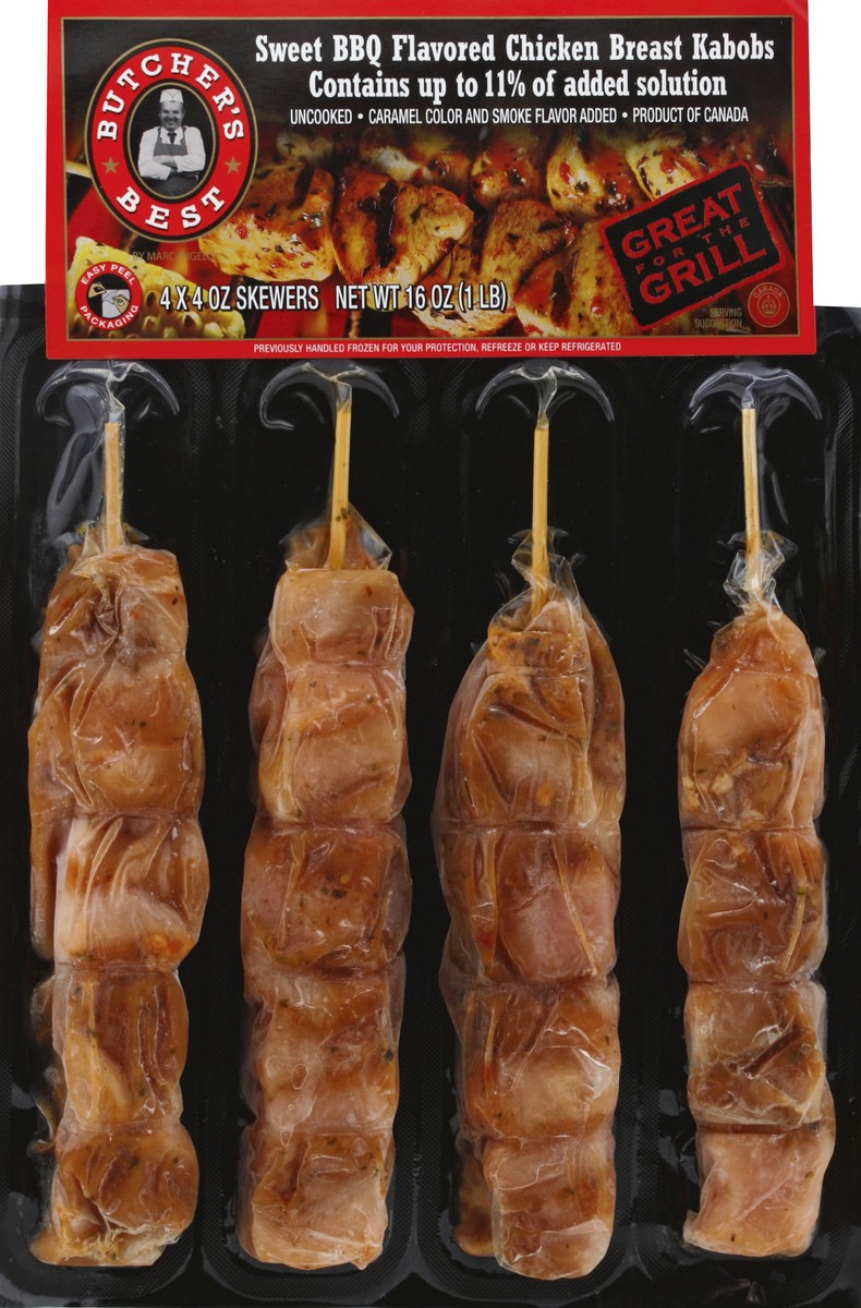 slide 1 of 3, Butcher's Best Kabobs 4 ea, 16 oz