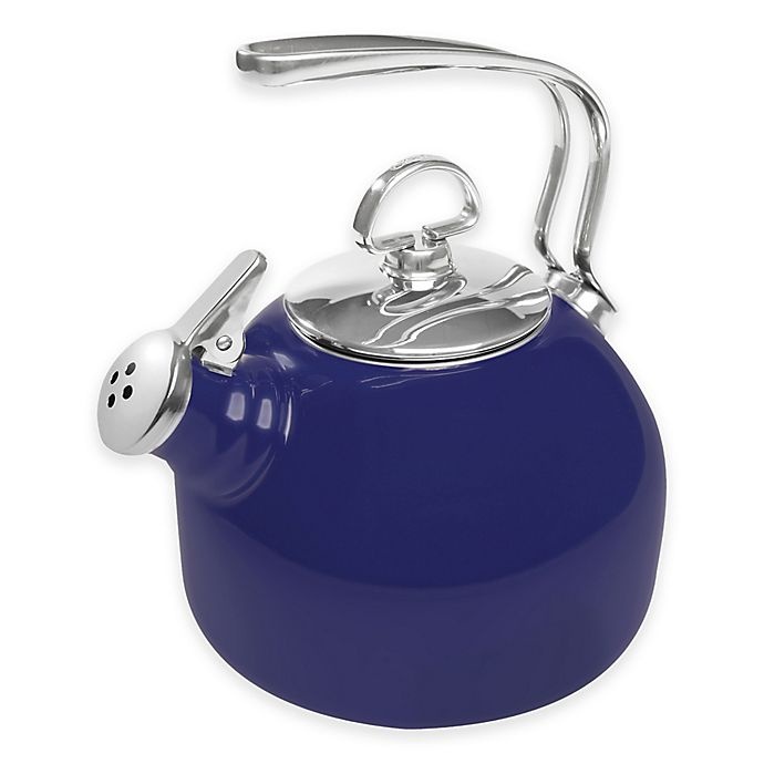 slide 1 of 1, Chantal Enamel Steel Classic Tea Kettle - Blue, 1.8 qt