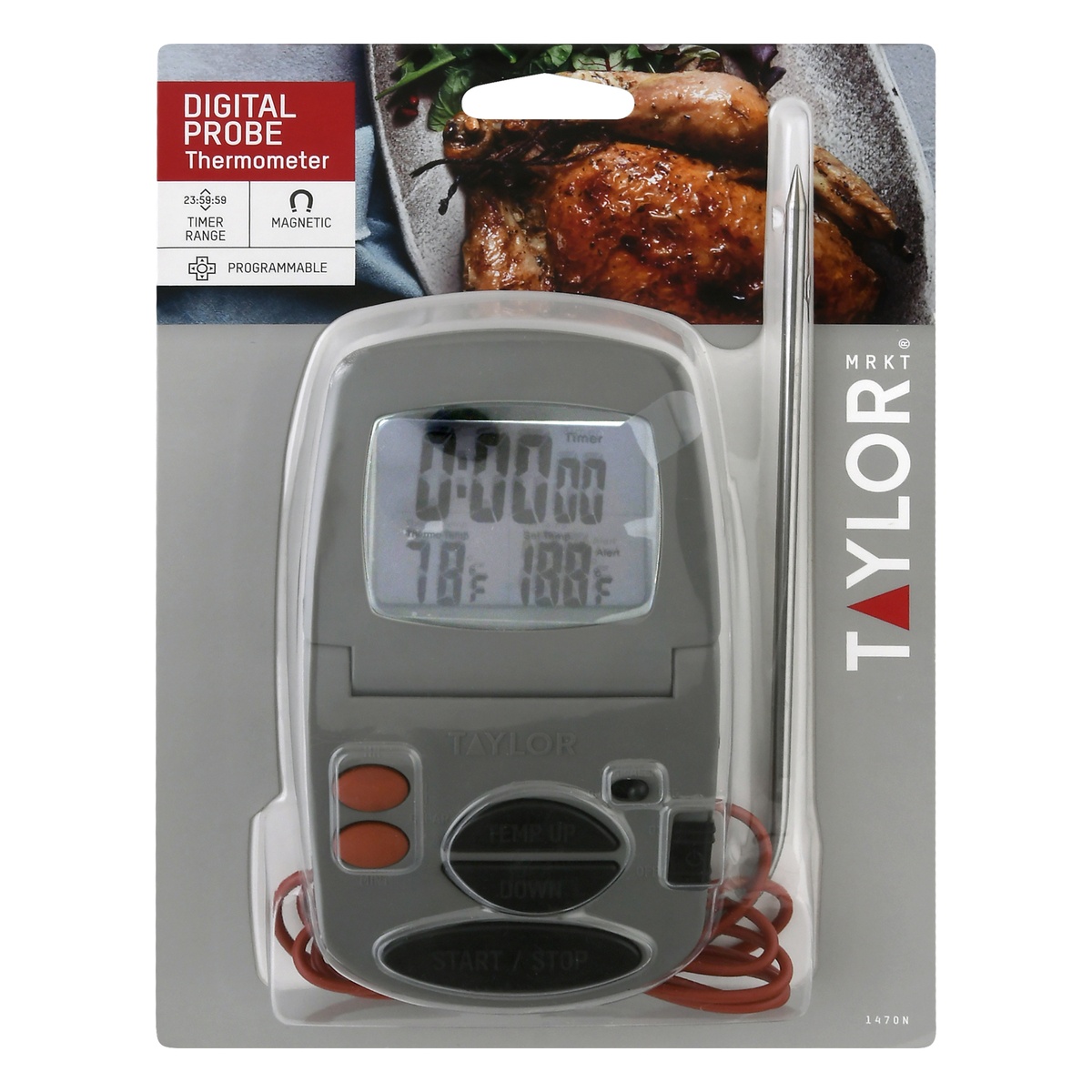 slide 1 of 1, Taylor Classic Harold Import Digital Oven Thermometer, 1 ct