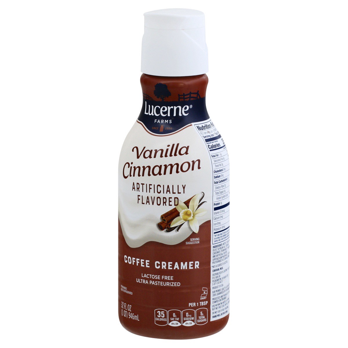 slide 9 of 9, Lucerne Coffee Creamer Cinnamon Vanilla - 32 Fl. Oz., 32 oz