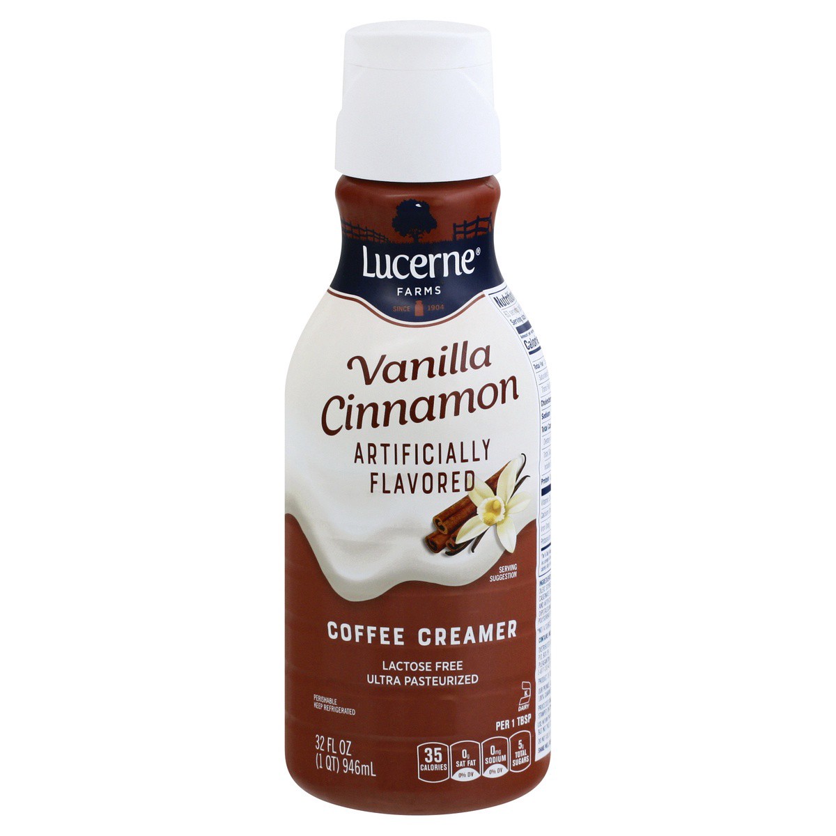 slide 1 of 9, Lucerne Coffee Creamer Cinnamon Vanilla - 32 Fl. Oz., 32 oz