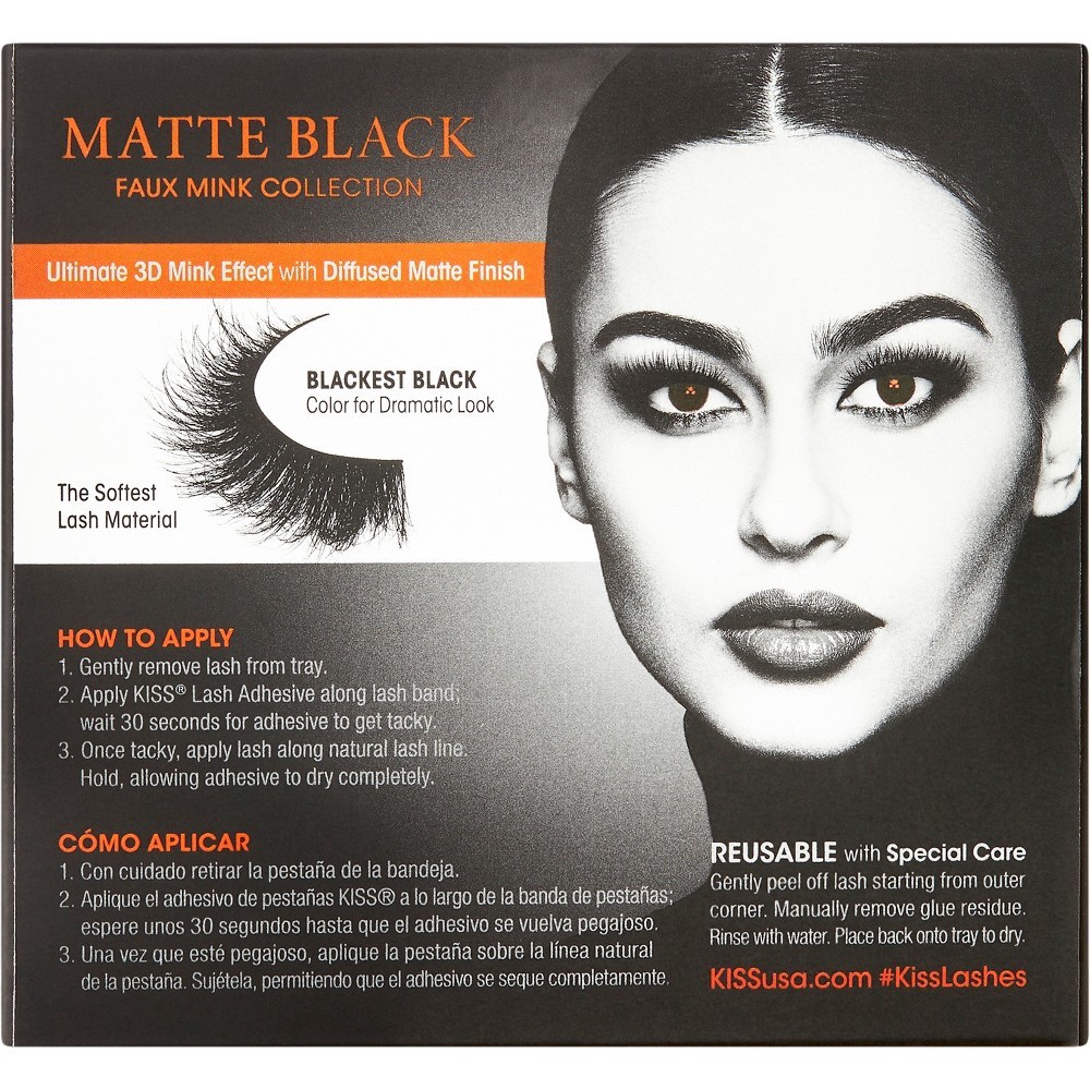 slide 6 of 6, KISS Products Halloween 3D Matte Eyelashes - Matte Suede - 1 Pair, 1 ct