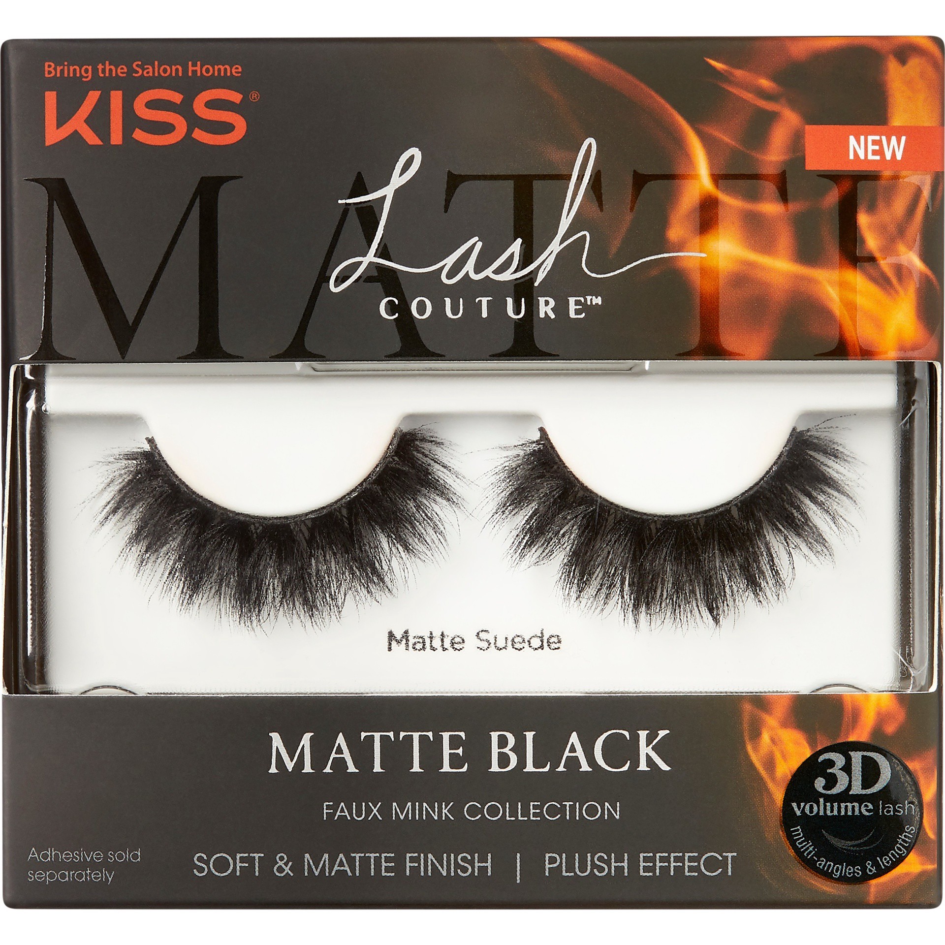 slide 1 of 6, KISS Products Halloween 3D Matte Eyelashes - Matte Suede - 1 Pair, 1 ct