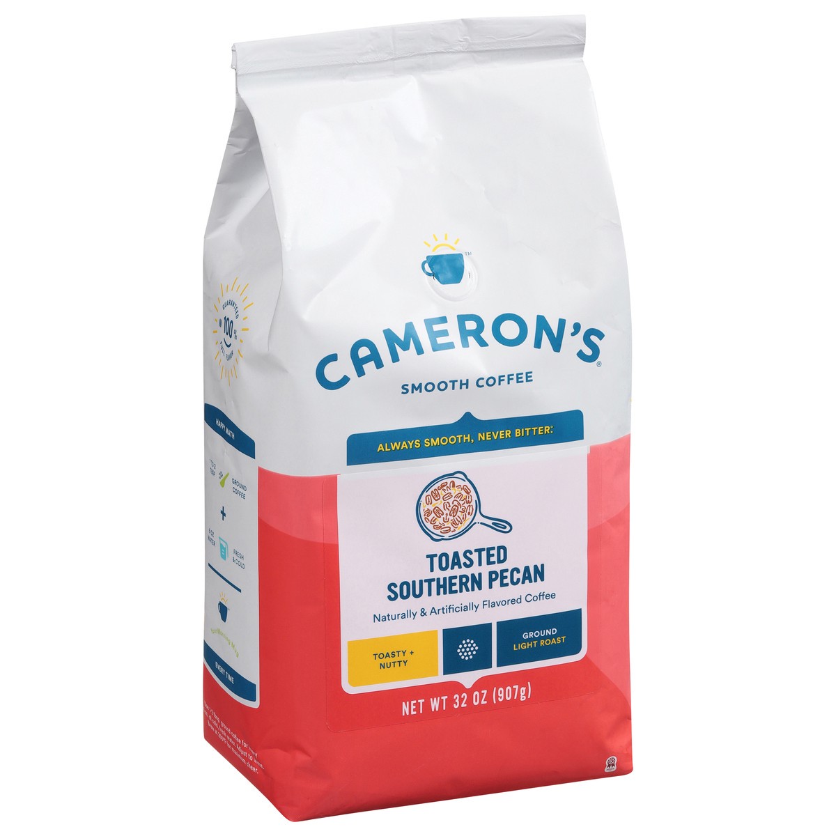 slide 9 of 9, Cameron's Light Roast Ground Smooth Toasted Southern Pecan Coffee 32 oz, 32 oz