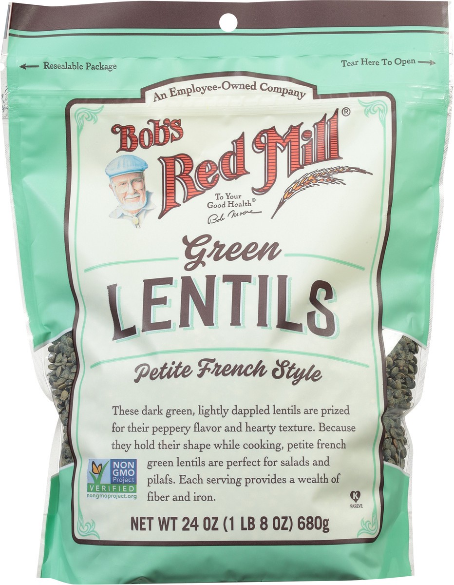 slide 6 of 9, Bob's Red Mill French Style Green Lentils Petite 24 oz, 24 oz