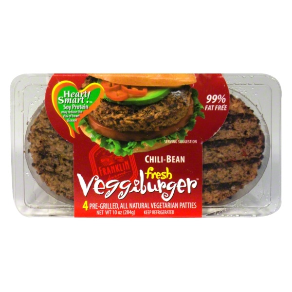 slide 1 of 1, Franklin Chili Bean Veggiburger Gluten Free, 10 oz