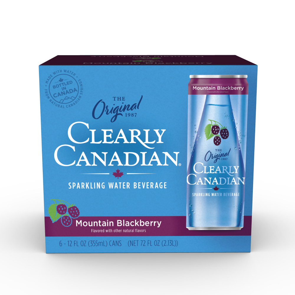 slide 1 of 2, Clearly Canadian Mountain Blackberry - 12 oz, 6 ct; 12 oz