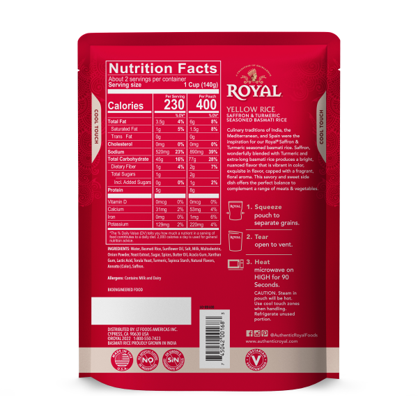 slide 2 of 4, Royal Yellow Saffron Seasoned Basmati Rice 8.5 oz, 8.5 oz