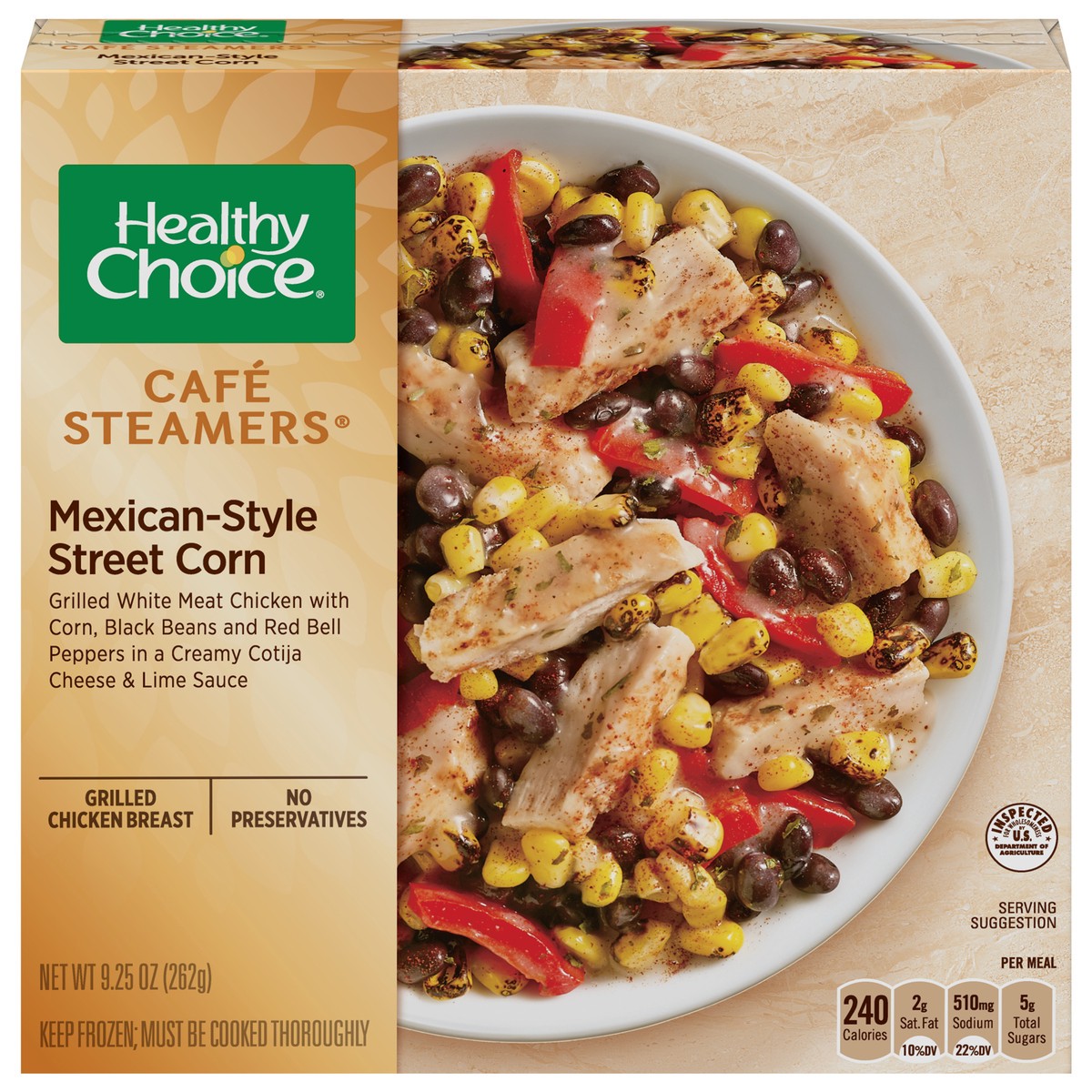 slide 1 of 5, Healthy Choice Cafe Steamers Mexican-Style Street Corn 9.25 oz, 9.25 oz