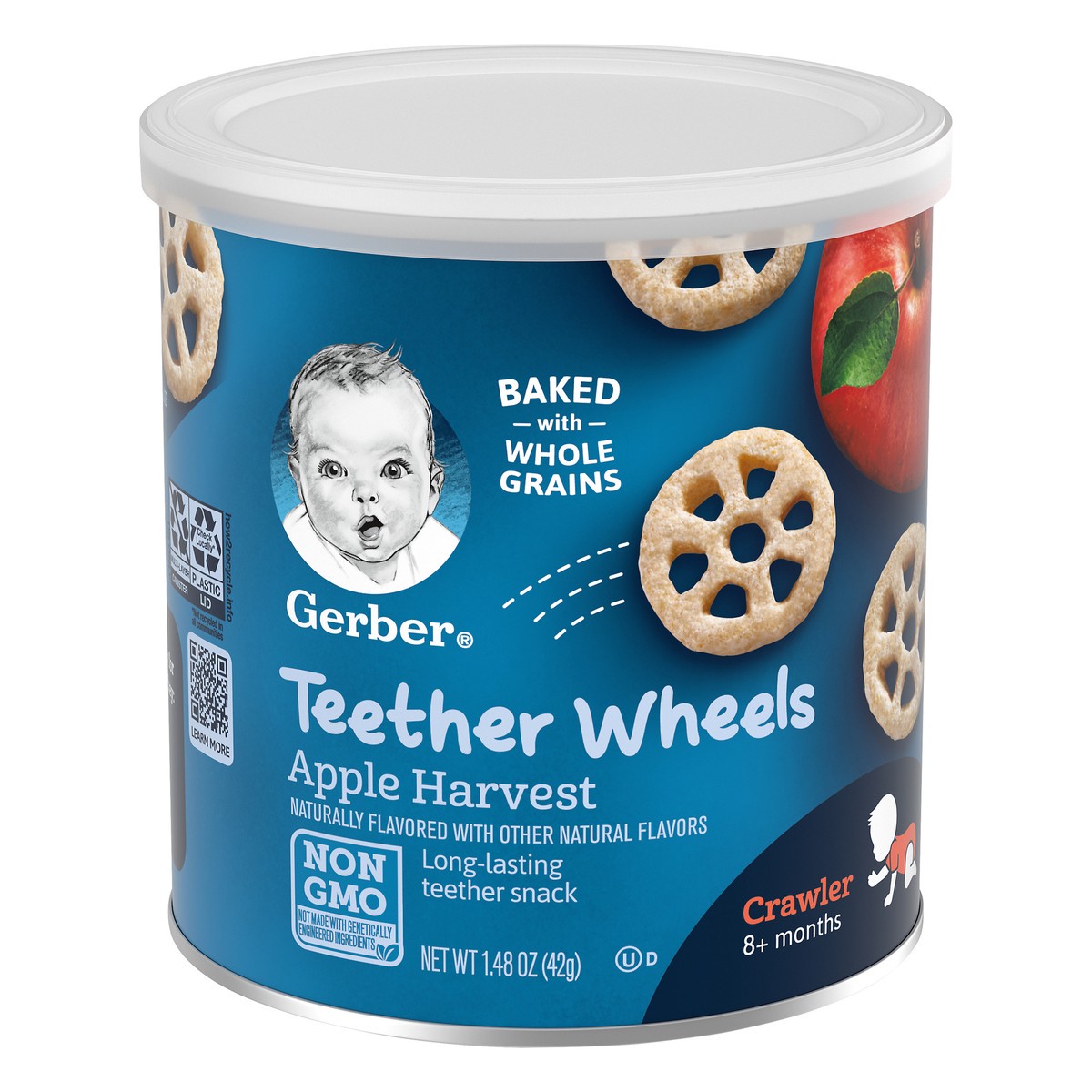 slide 2 of 9, Gerber Apple Harvest Teether Wheels, 1.48 oz
