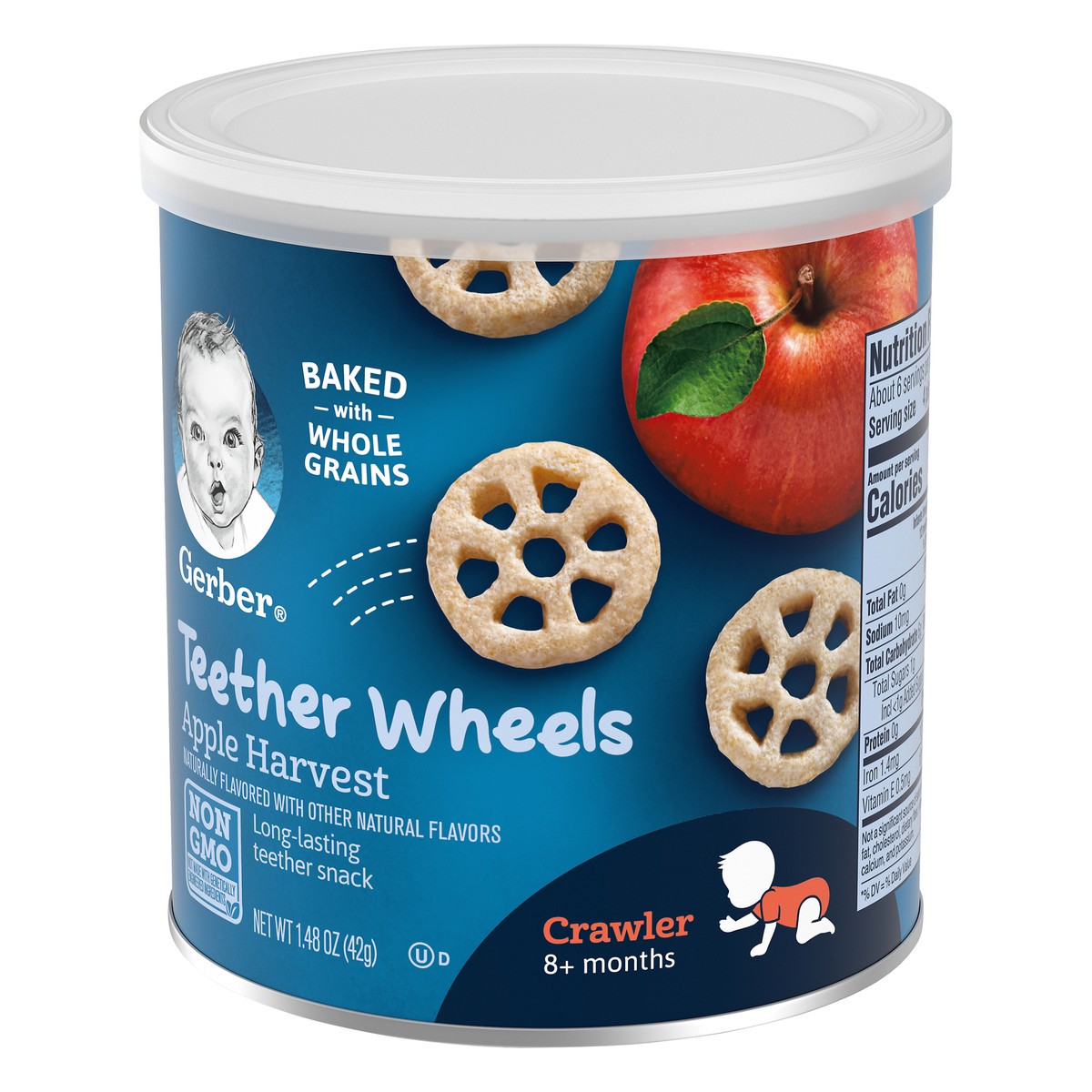 slide 3 of 9, Gerber Apple Harvest Teether Wheels, 1.48 oz