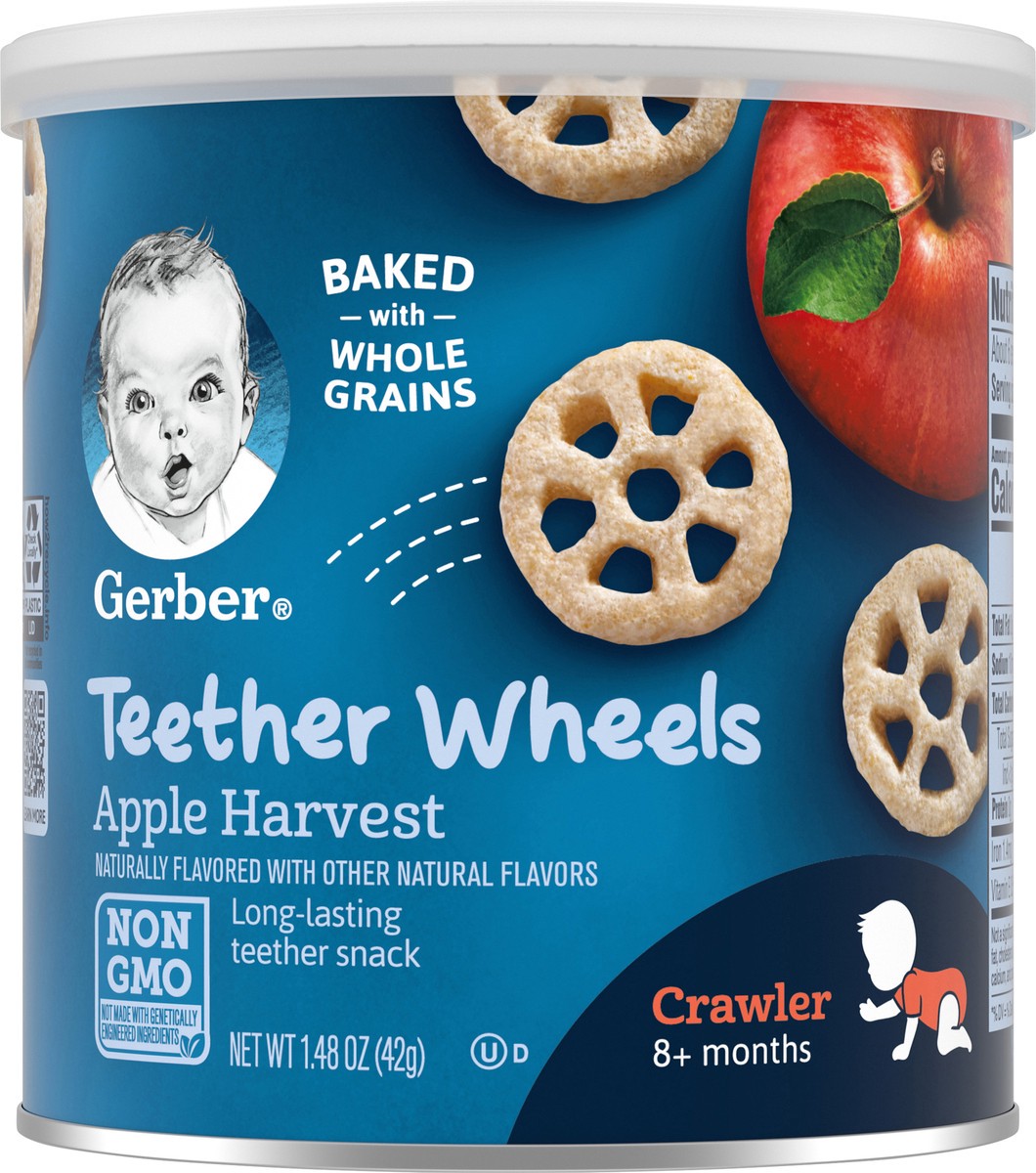 slide 6 of 9, Gerber Apple Harvest Teether Wheels, 1.48 oz