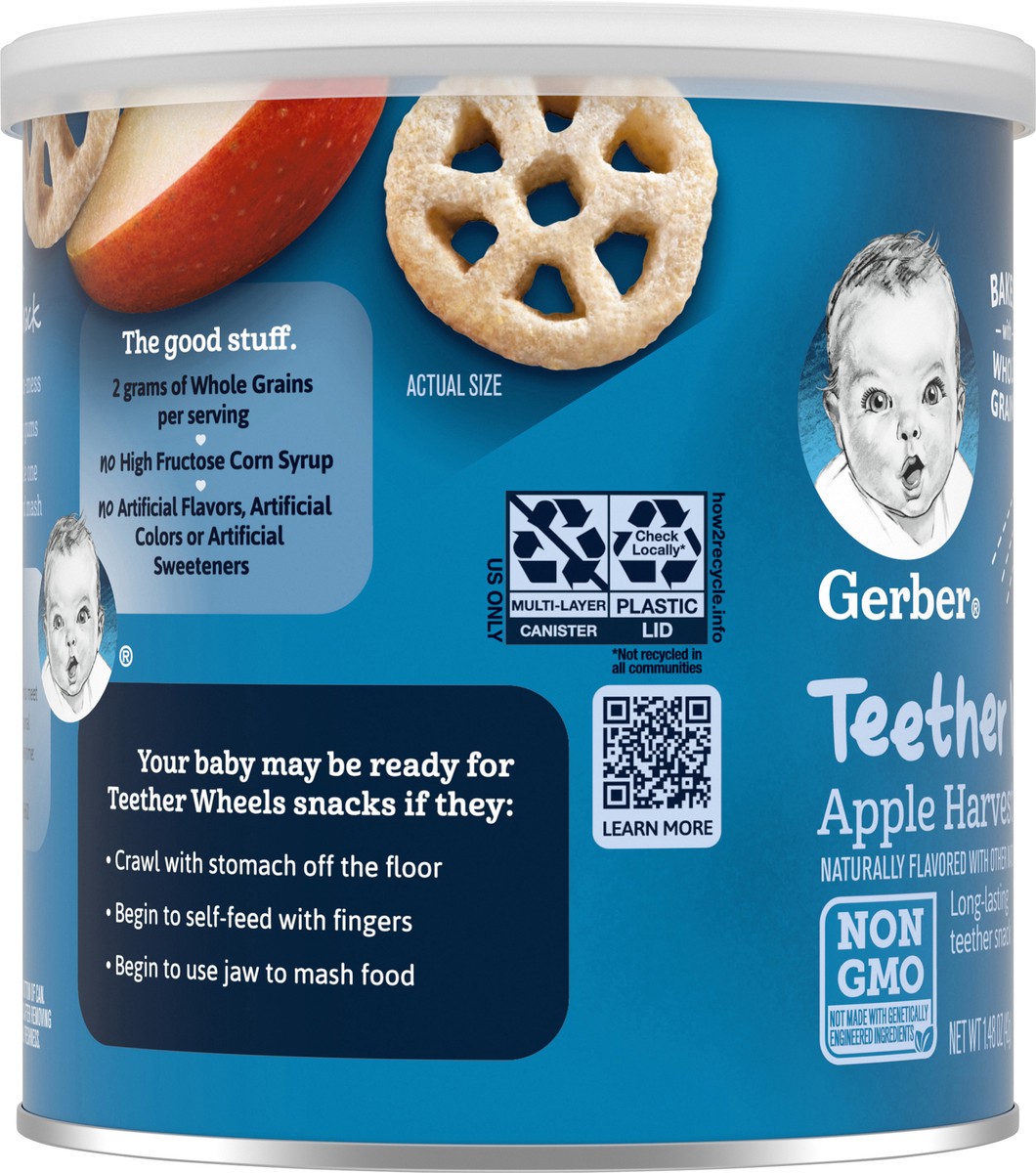 slide 7 of 9, Gerber Apple Harvest Teether Wheels, 1.48 oz
