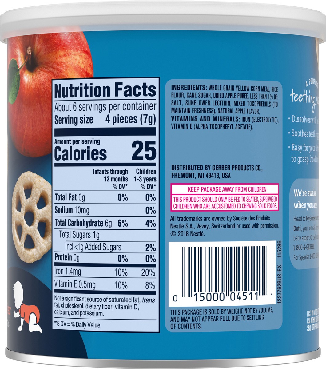 slide 8 of 9, Gerber Apple Harvest Teether Wheels, 1.48 oz