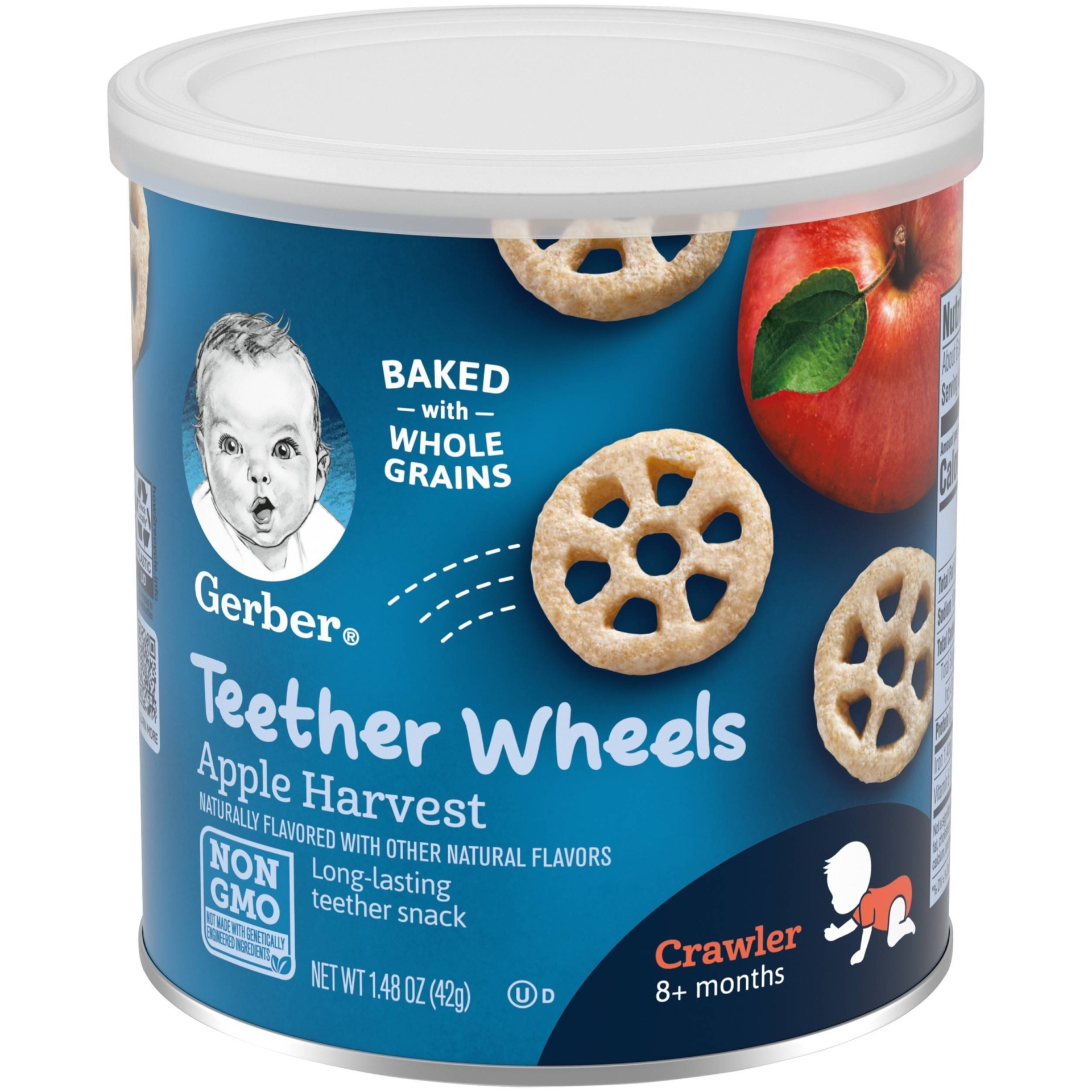 Gerber Teether Wheels Apple Harvest Baby Snacks 1.48 oz Shipt