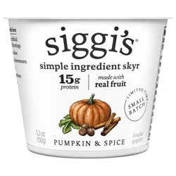siggi''s siggi’s 2% Icelandic Skyr Lowfat Yogurt, Pumpkin Spice, 5.3 oz.