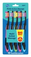 slide 1 of 1, Kroger Multi Action Massage Manual Toothbrush, 10 ct