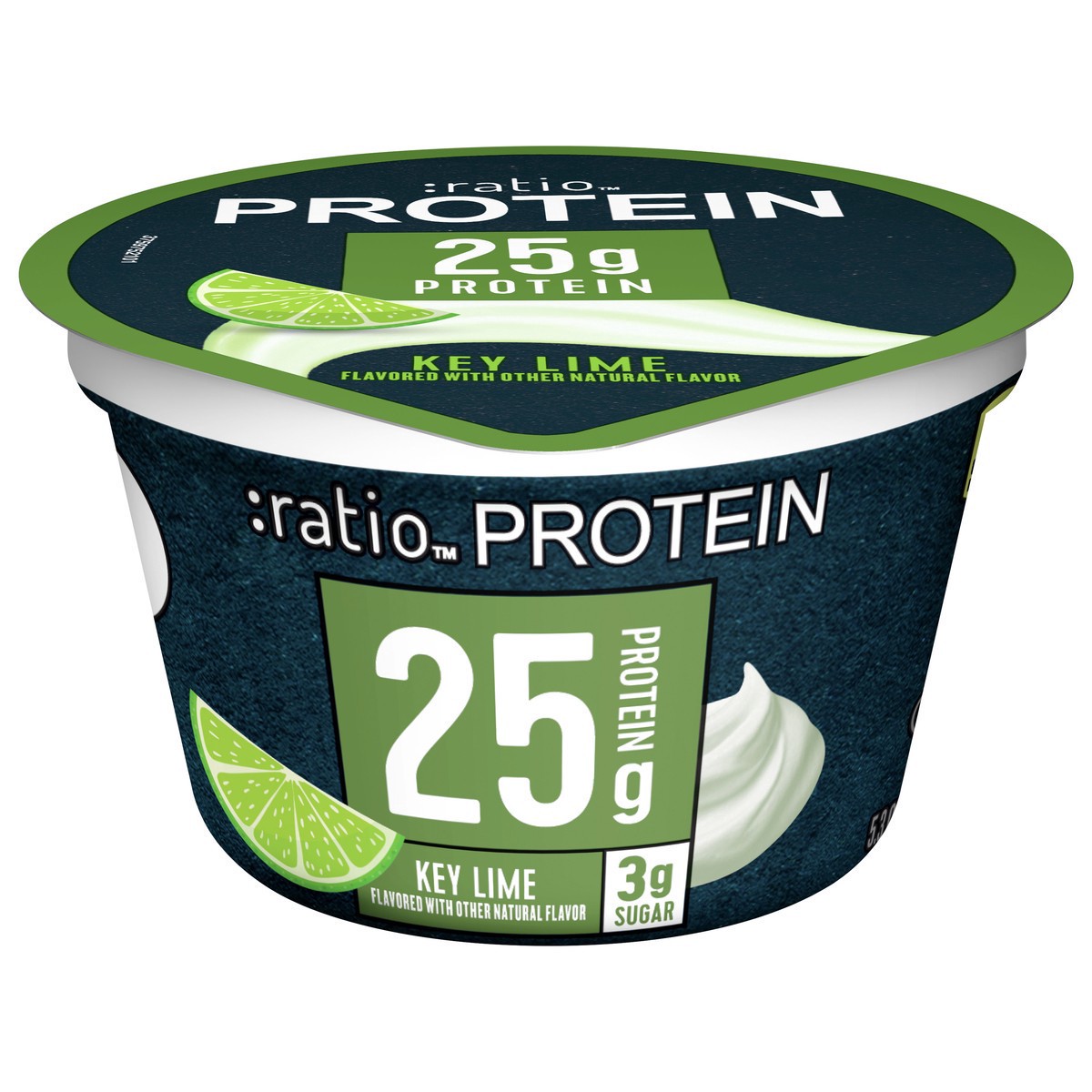 slide 1 of 1, :ratio Yogurt Protein Cultured Dairy Snack, Key Lime, 25g Protein, 5.3 OZ, 5.3 oz