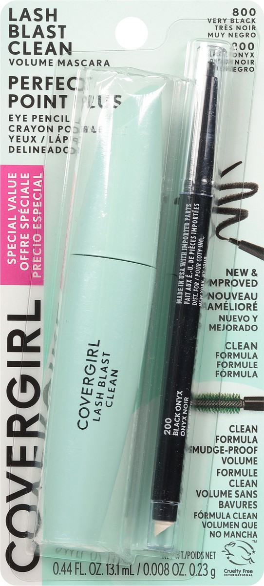 slide 8 of 13, Covergirl Clean Formula Volume Mascara & Eye Pencil 1 ea, 13.10 mL
