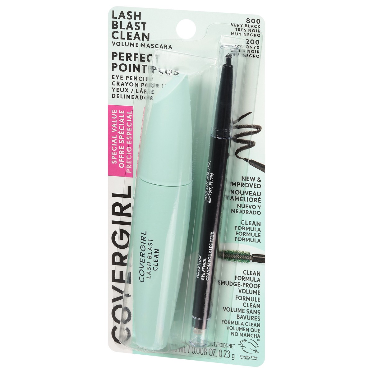 slide 4 of 13, Covergirl Clean Formula Volume Mascara & Eye Pencil 1 ea, 13.10 mL