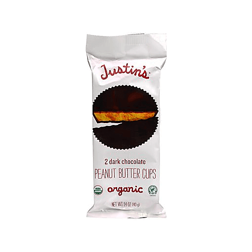 slide 1 of 1, Justin's Peanut Butter Dark Chocolate Cups, 1.4 oz