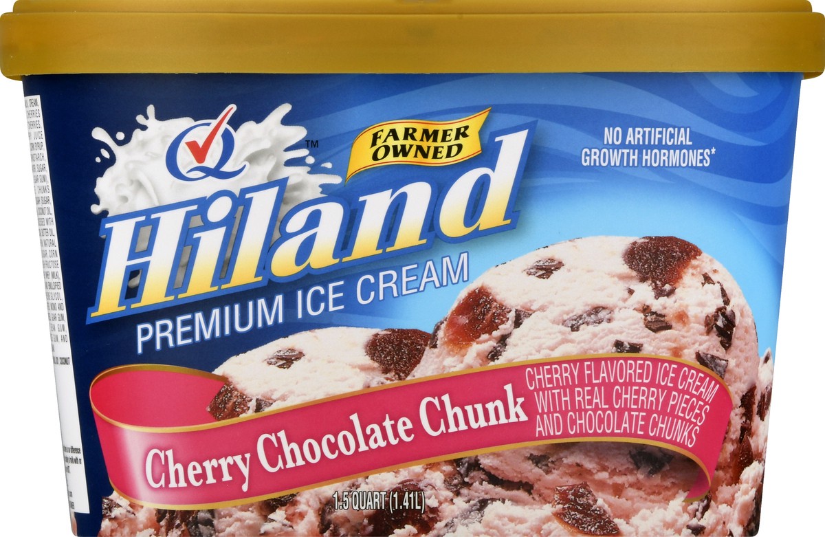 slide 7 of 13, Hiland Dairy Premium Cherry Chocolate Chunk Ice Cream 1.5 qt, 1.5 qt