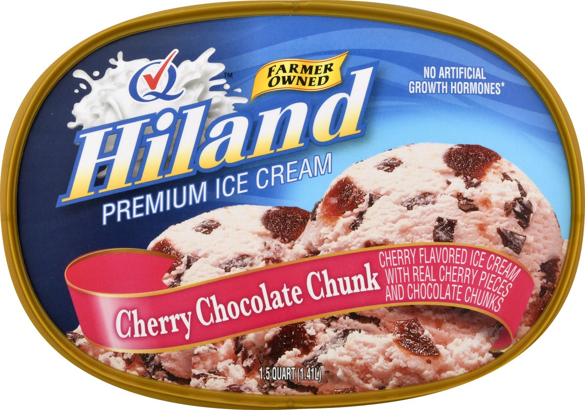 slide 11 of 13, Hiland Dairy Premium Cherry Chocolate Chunk Ice Cream 1.5 qt, 1.5 qt