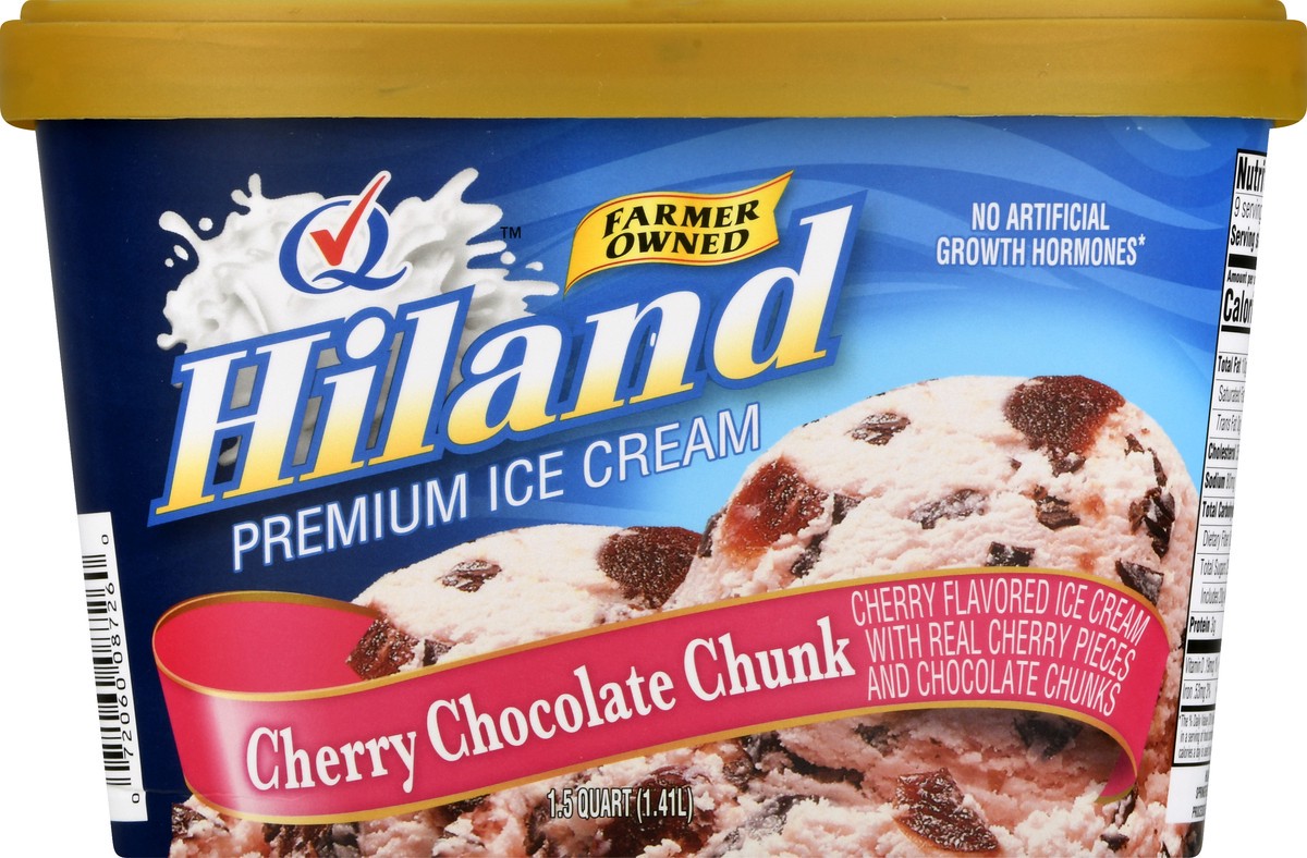 slide 3 of 13, Hiland Dairy Premium Cherry Chocolate Chunk Ice Cream 1.5 qt, 1.5 qt