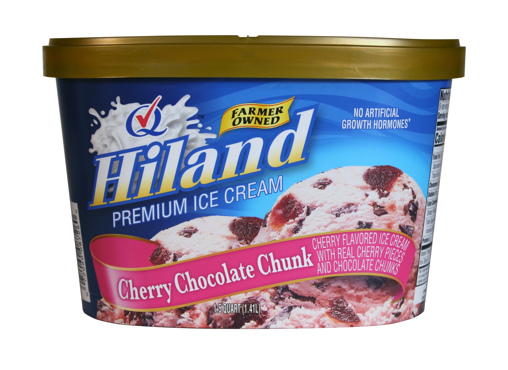 slide 1 of 1, Hiland Dairy Cherry Chocolate Chunk Ice Cream, 48 oz