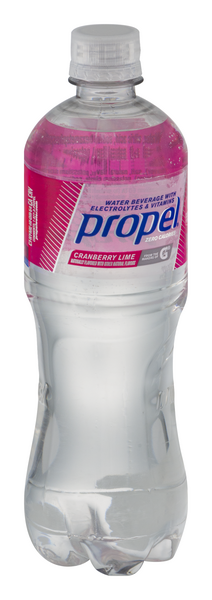 slide 1 of 1, Propel Zero Calories Cranberry Lime Water Beverage, 24 fl oz