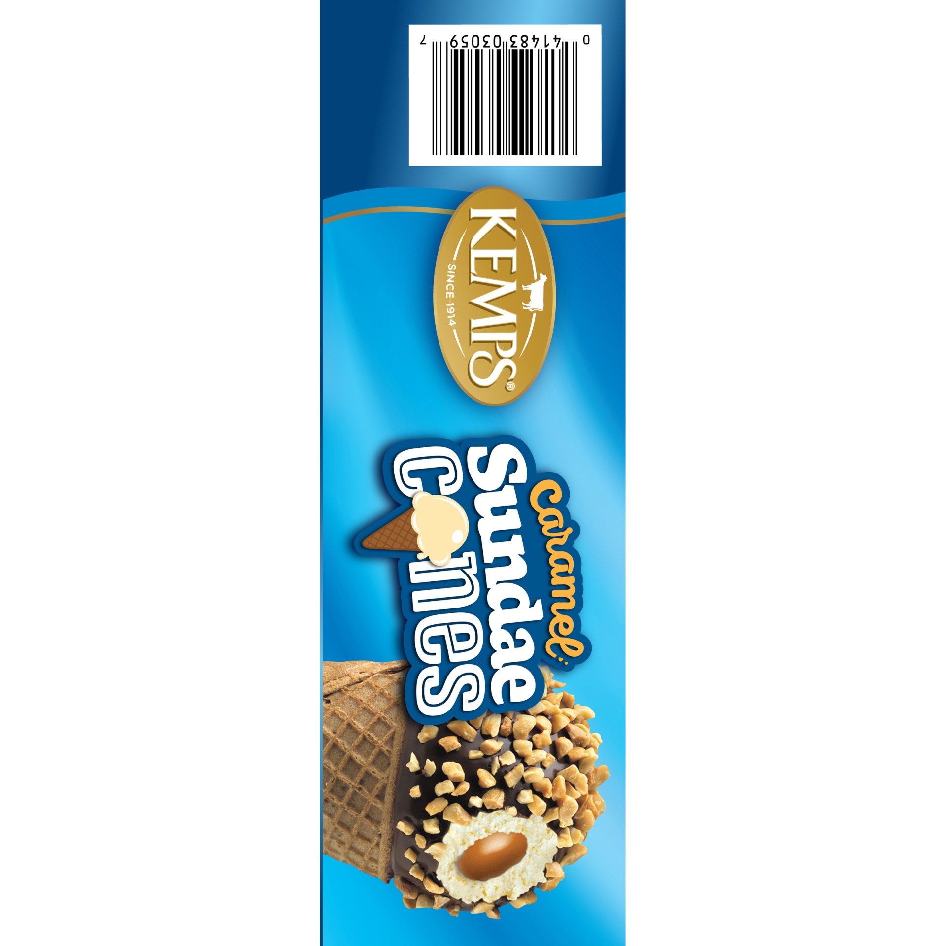 slide 4 of 8, Kemps Caramel Sundae Cones, 6 ct; 4.6 fl oz