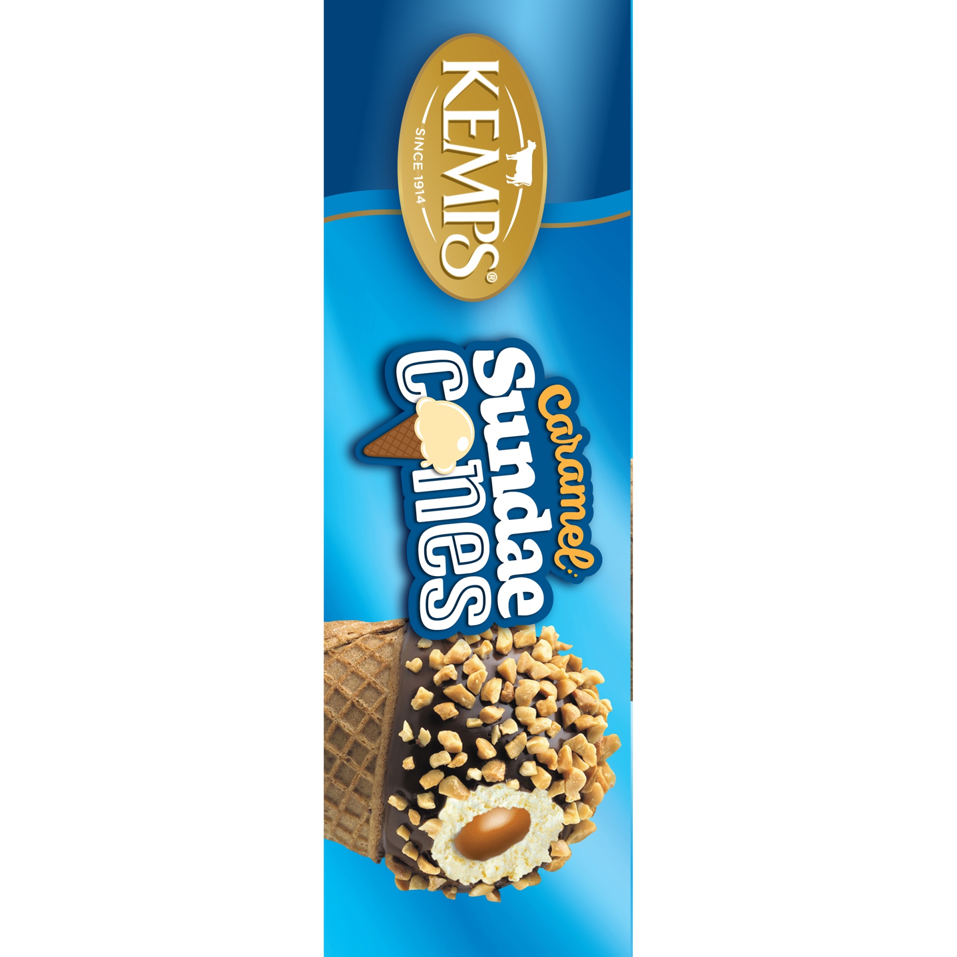 slide 5 of 8, Kemps Caramel Sundae Cones, 6 ct; 4.6 fl oz