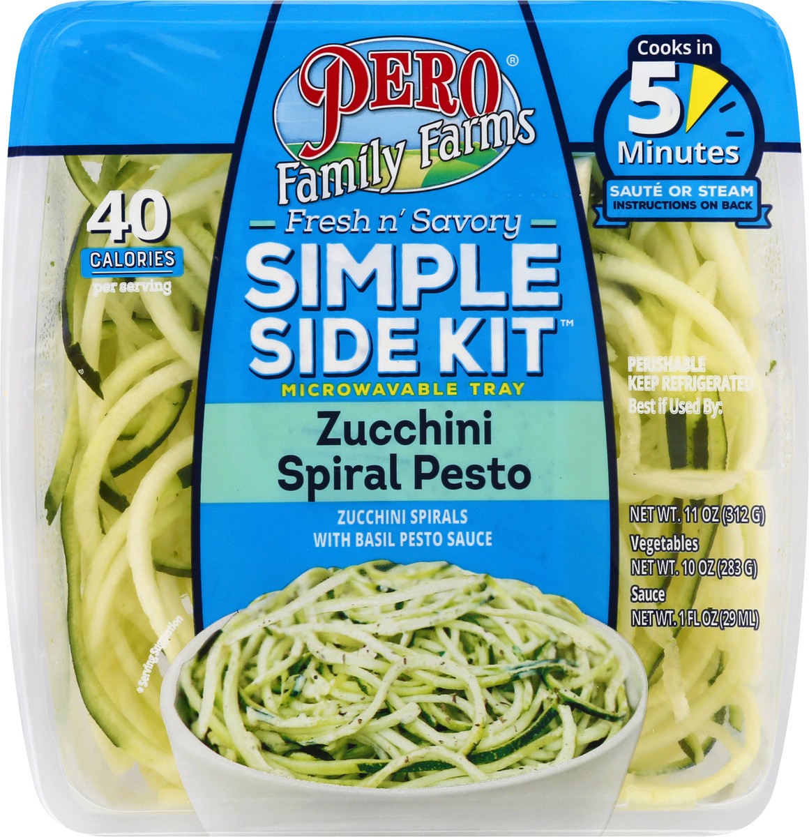 slide 3 of 12, Pero Zucchini Spiral Pesto Simple Side Kit 1 ea, 11 oz